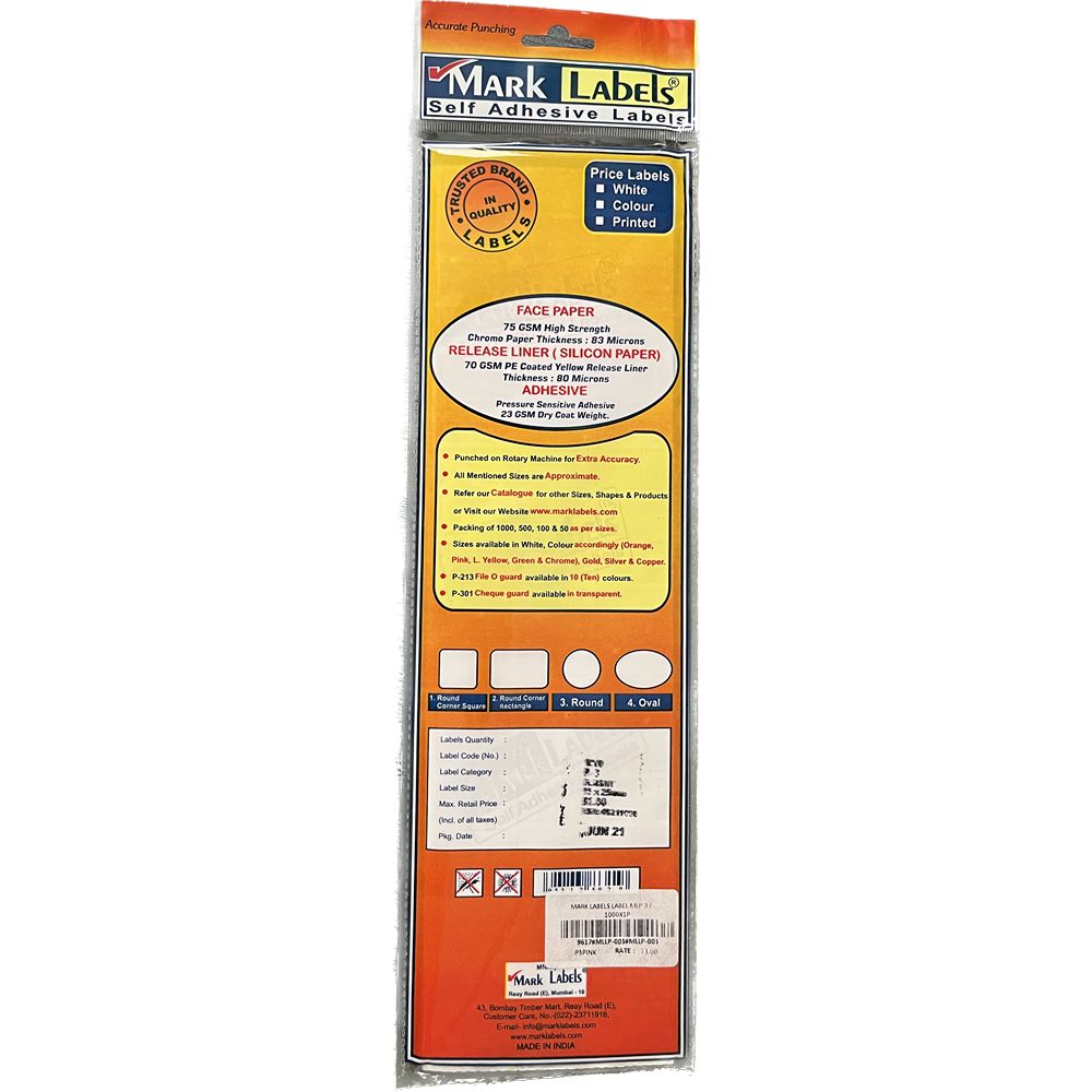 MARK LABELS LABEL MLP 3 YELLOW 1000X1P online with best rate and fast ...