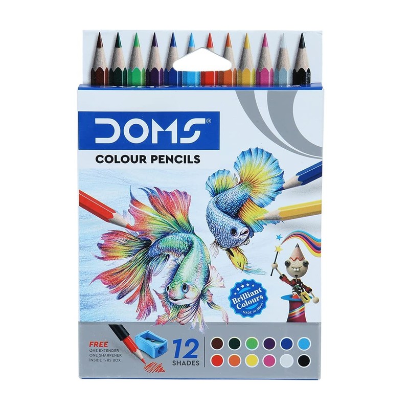 DOMS 12 COLOUR PENCIL SMALL