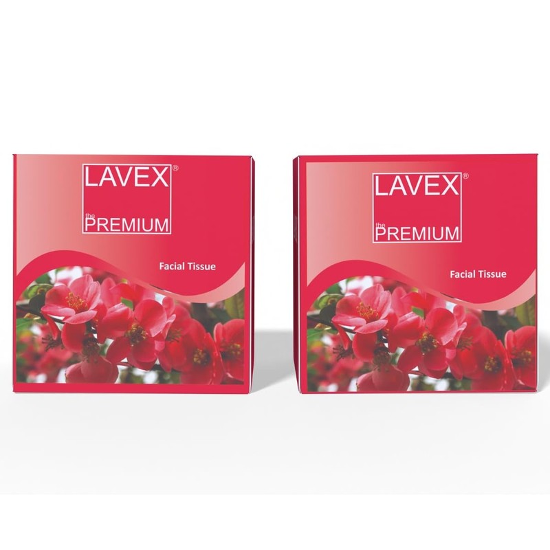 LAVEX TISSUE FACIAL 19X20CM 2PLY (100NO)