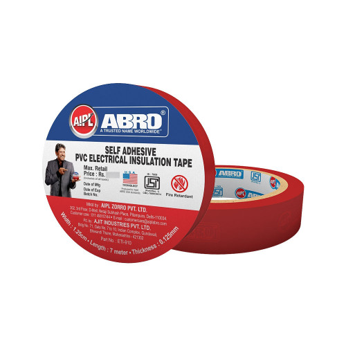 ABRO INSULATION TAPE 18MMX8MTR RED