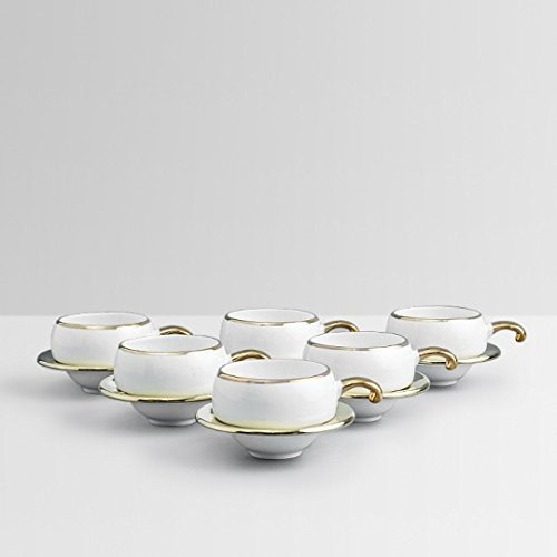 CLAY CRAFT CUP SAUCER RIBBED 310 R-GOLD (6 6)