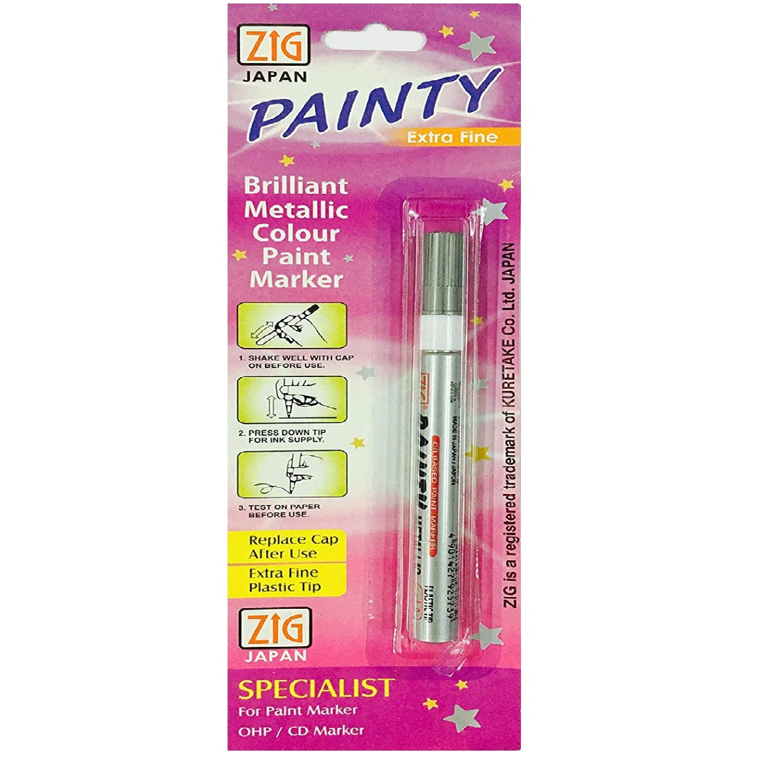 FLAIR MARKER SILVER ZIG PAINTY