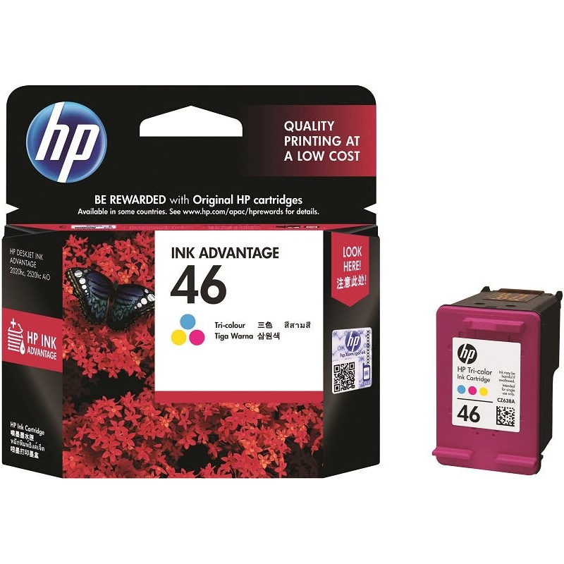 HP INK CARTRIDGE COLOR CZ 638 (46)