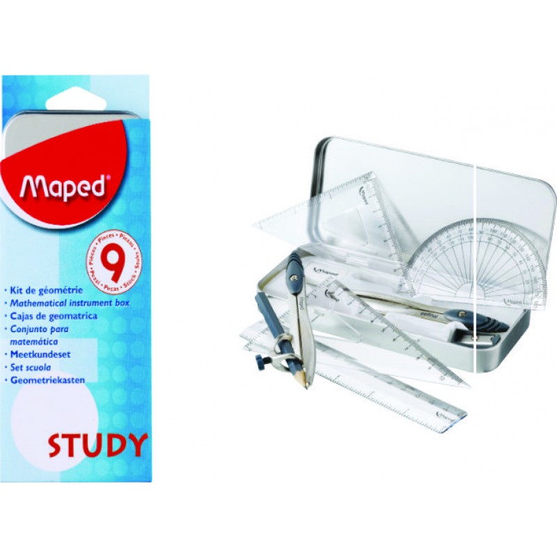 MAPED GEOMETRICAL BOX 9PCS
