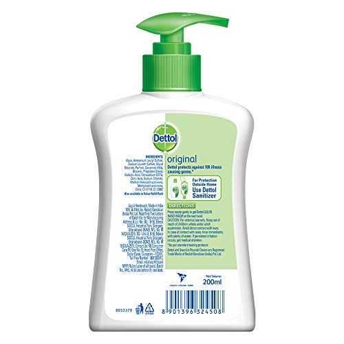 RECKITT DETTOL HAND WASH PUMP200ML DLS185MLF