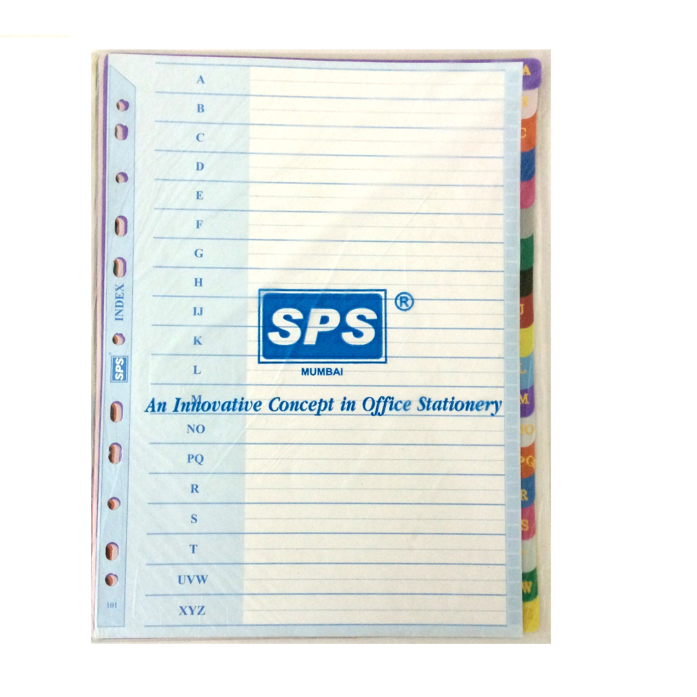 SPS INDEX SET PRINTED ATOZ COLOR